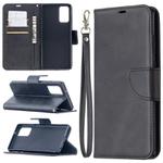 For Samsung Galaxy Note 20 Retro Lambskin Texture Pure Color Horizontal Flip PU Leather Case, with Holder & Card Slots & Wallet & Lanyard(Black)