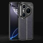 For Huawei Pura 80 Ultra 5G Litchi Texture TPU Shockproof Phone Case(Black)