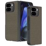 For Google Pixel 10 Pro Fold Ultra-thin Carbon Fiber Texture Printing Phone Case(Gold)