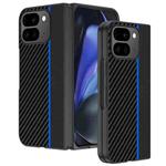 For Google Pixel 10 Pro Fold Ultra-thin Carbon Fiber Texture Printing Phone Case(Black Blue)
