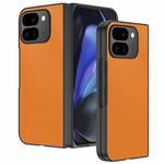 For Google Pixel 10 Pro Fold Ultra-thin Plain Skin Leather Phone Case(Orange)