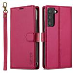 For Samsung Galaxy S25 5G LC.IMEEKE L2 Series Detachable Magsafe PU Phone Case with Lanyard(Red)