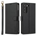 For Samsung Galaxy S25+ 5G LC.IMEEKE L2 Series Detachable Magsafe PU Phone Case with Lanyard(Black)