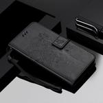 For Xiaomi Mi 10 Lite / Mi 10 Lite 5G Tree & Cat Embossed Pattern Horizontal Flip Leather Case with Holder & Card Slots & Wallet & Lanyard(Black)