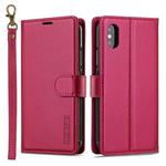 For iPhone X / XS LC.IMEEKE L2 Series Detachable Magsafe PU Phone Case with Lanyard(Red)