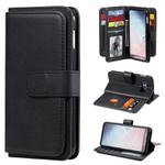 For Samsung Galaxy S10e Multifunctional Magnetic Copper Buckle Horizontal Flip Solid Color Leather Case with 10 Card Slots & Wallet & Holder & Photo Frame(Black)