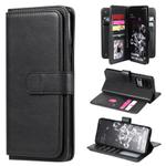 For Samsung Galaxy S20 Ultra 5G Multifunctional Magnetic Copper Buckle Horizontal Flip Solid Color Leather Case with 10 Card Slots & Wallet & Holder & Photo Frame(Black)