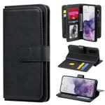 For Samsung Galaxy S20 5G Multifunctional Magnetic Copper Buckle Horizontal Flip Solid Color Leather Case with 10 Card Slots & Wallet & Holder & Photo Frame(Black)
