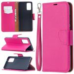 For Samsung Galaxy Note20 Litchi Texture Pure Color Horizontal Flip Leather Case with Holder & Card Slots & Wallet & Lanyard(Rose Red)