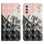 For Samsung Galaxy A16 5G Oil Embossed 3D Drawing Leather Phone Case(Stitching Marble)