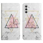For Samsung Galaxy A16 5G Oil Embossed 3D Drawing Leather Phone Case(Triangular Marble)