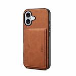 For iPhone 17 Denior D08 PU Single Card Slot Holder Phone Case(Brown)