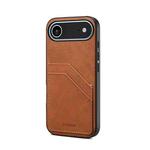 For iPhone 17 Air Denior D09 PU Dual Card Slot Back Cover Phone Case(Brown)