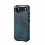 For iPhone 17 Air Denior D09 PU Dual Card Slot Back Cover Phone Case(Blue)