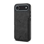 For iPhone 17 Air Denior D06 PU Back Cover Card Slot Holder Phone Case(Black)