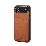 For iPhone 17 Air Denior D06 PU Back Cover Card Slot Holder Phone Case(Brown)