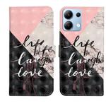 For Redmi Note 13 4G Oil Embossed 3D Drawing Leather Phone Case(Stitching Marble)