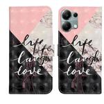 For Redmi Note 13 Pro 4G Oil Embossed 3D Drawing Leather Phone Case(Stitching Marble)