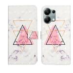 For Redmi Note 13 Pro 4G Oil Embossed 3D Drawing Leather Phone Case(Triangular Marble)