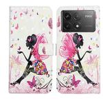 For Xiaomi Poco F6 Pro Oil Embossed 3D Drawing Leather Phone Case(Flower Fairy)