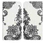 For Xiaomi Poco X6 Oil Embossed 3D Drawing Leather Phone Case(Lace Flower)