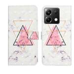 For Xiaomi Poco X6 Oil Embossed 3D Drawing Leather Phone Case(Triangular Marble)