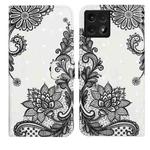 For Xiaomi 14T Oil Embossed 3D Drawing Leather Phone Case(Lace Flower)