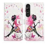 For Sony Xperia 1 VI Oil Embossed 3D Drawing Leather Phone Case(Flower Fairy)