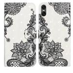 For Sony Xperia 10 VI Oil Embossed 3D Drawing Leather Phone Case(Lace Flower)