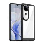 For vivo V40 5G Colorful Series Acrylic Hybrid TPU Phone Case(Black)