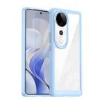 For vivo V40 5G Colorful Series Acrylic Hybrid TPU Phone Case(Blue)