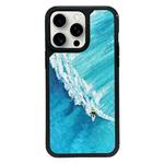 For iPhone 15 Pro Max Exclusive Design Style PC Full Coverage Pattern Phone Case(Sea Wave)