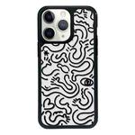 For iPhone 15 Pro Max Exclusive Design Style PC Full Coverage Pattern Phone Case(US Geometric B)