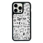 For iPhone 15 Pro Max Exclusive Design Style PC Full Coverage Pattern Phone Case(Label)