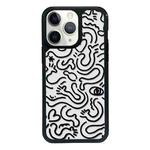 For iPhone 15 Pro Exclusive Design Style PC Full Coverage Pattern Phone Case(US Geometric B)