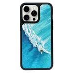 For iPhone 14 Pro Max Exclusive Design Style PC Full Coverage Pattern Phone Case(Sea Wave)