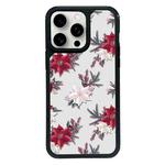 For iPhone 14 Pro Max Exclusive Design Style PC Full Coverage Pattern Phone Case(Red Flower)