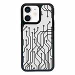 For iPhone 12 Exclusive Design Style PC Full Coverage Pattern Phone Case(US Geometric A)