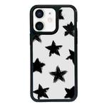 For iPhone 12 Exclusive Design Style PC Full Coverage Pattern Phone Case(Star)