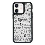 For iPhone 12 Exclusive Design Style PC Full Coverage Pattern Phone Case(Label)