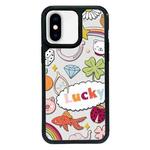 For iPhone X / XS Exclusive Design Style PC Full Coverage Pattern Phone Case(Luck Text)