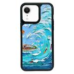 For iPhone XR Exclusive Design Style PC Full Coverage Pattern Phone Case(Ocean Surfing)