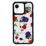 For iPhone XR Exclusive Design Style PC Full Coverage Pattern Phone Case(Skull Rose)