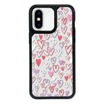 For iPhone XS Max Exclusive Design Style PC Full Coverage Pattern Phone Case(Colorful Heart)