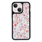 For iPhone 13 mini Exclusive Design Style PC Full Coverage Pattern Phone Case(Colorful Heart)