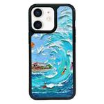 For iPhone 12 mini Exclusive Design Style PC Full Coverage Pattern Phone Case(Ocean Surfing)