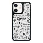 For iPhone 12 mini Exclusive Design Style PC Full Coverage Pattern Phone Case(Label)