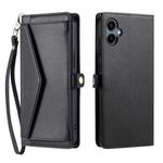 For Samsung Galaxy A06 5G / 4G Wallet Multi-card Slot Leather Phone Case with Lanyard(Black)