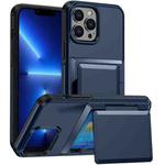 For iPhone 13 Pro Max Card Slot Holder Phone Case(Blue)