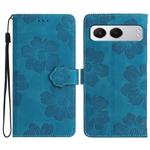 For OnePlus Nord 4 Flower Embossing Pattern Leather Phone Case(Blue)